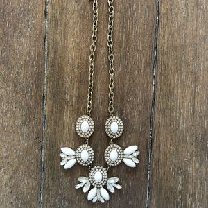 J. Crew White Stone Statement Necklace
